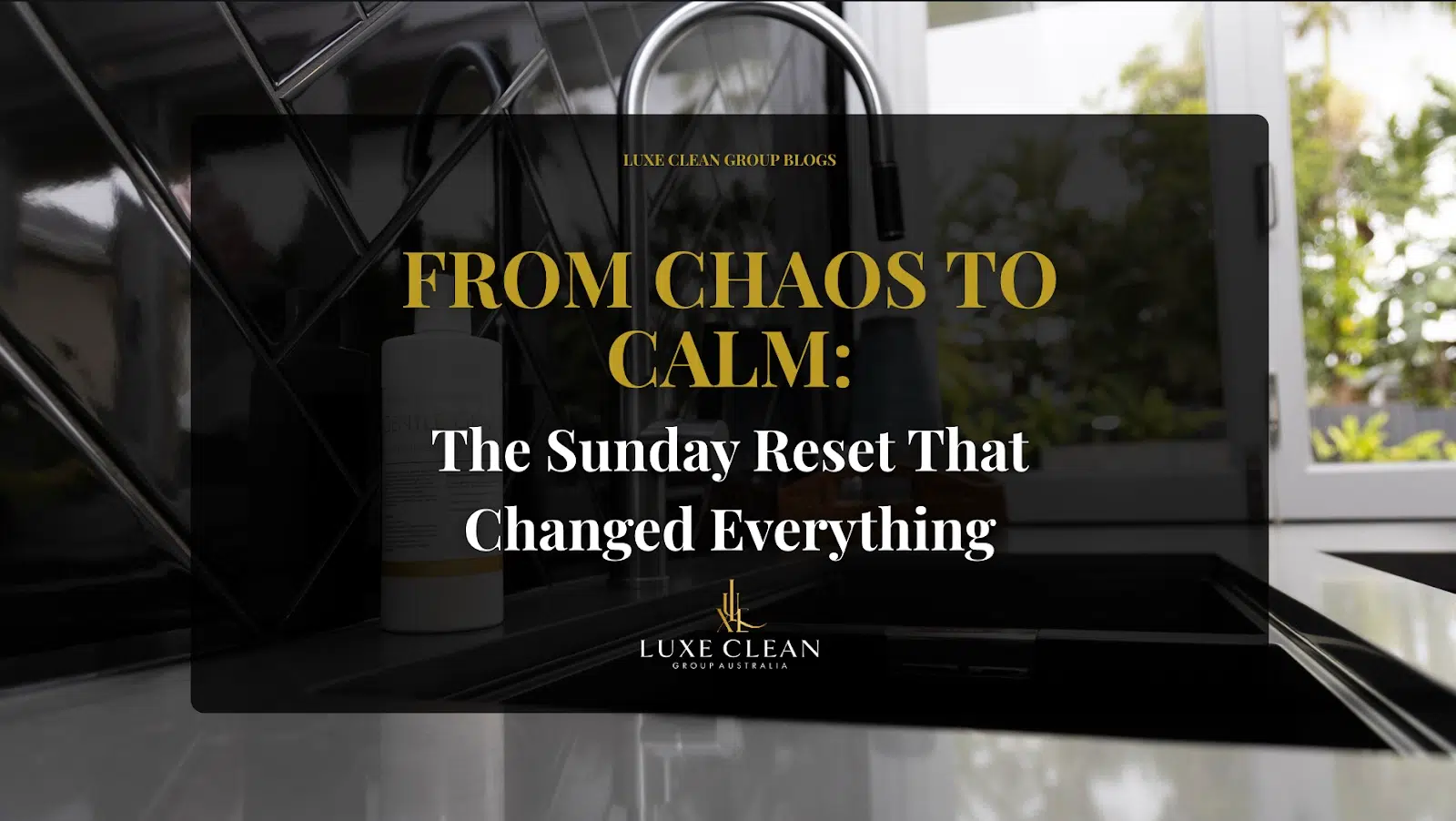 Maximizing-Cleaner-Efficiency_3 Cleaning supplies: spray bottle, squeegee, and colorful microfiber cloths on a white surface.