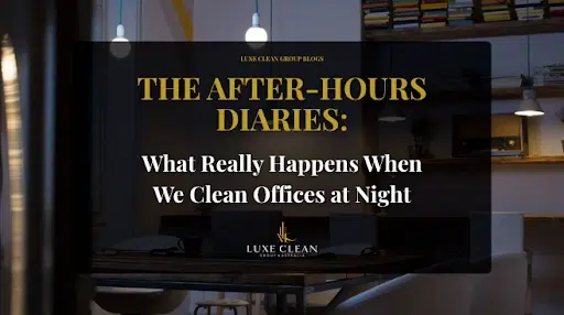 Maximizing-Cleaner-Efficiency_3 Cleaning supplies: spray bottle, squeegee, and colorful microfiber cloths on a white surface.