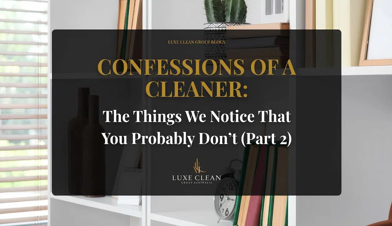 Maximizing-Cleaner-Efficiency_3 Cleaning supplies: spray bottle, squeegee, and colorful microfiber cloths on a white surface.