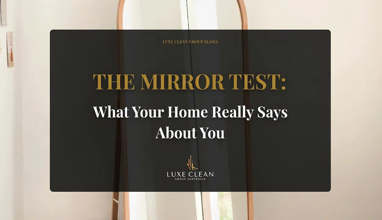 Maximizing-Cleaner-Efficiency_3 Cleaning supplies: spray bottle, squeegee, and colorful microfiber cloths on a white surface.